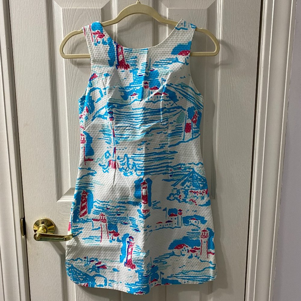 Lilly Pulitzer Delia shift Watch Out Lighthouse